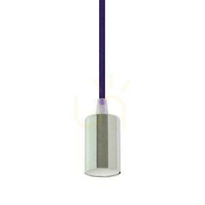 V-TAC VT-7338-PE Pendant Fitting, Chrome, Purple Cable, E27 small 1