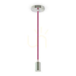 V-TAC Pendant Luminaire Chrome Metal Dark Pink Wire VT-7338-RR 5 Year Warranty small 1
