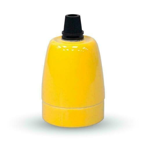 Check V-TAC VT-799-Y 5 Year Warranty Porcelain Yellow Pendant Luminaire