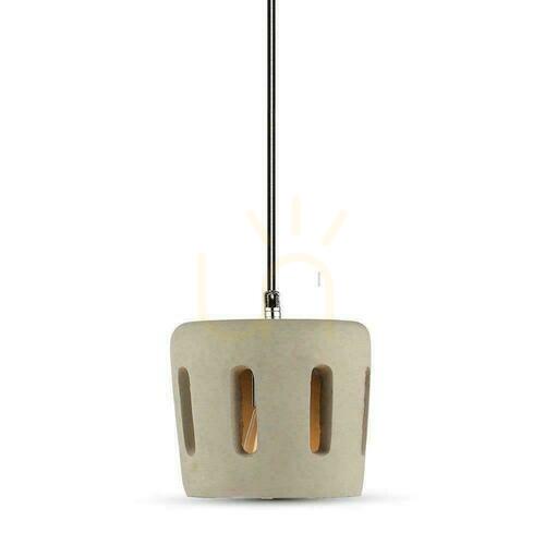 Check V-TAC Concrete 200/200mm VT-7202 Pendant Luminaire 5 Year Warranty