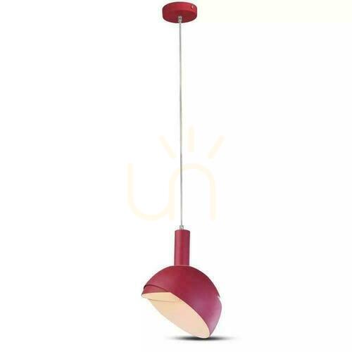 Check V-TAC E14 Aluminum Pendant Luminaire Pink Shade VT-7100-P 5 Year Warranty