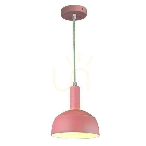 Check V-TAC E14 Aluminum Pendant Luminaire Pink Shade VT-7100-P 5 Year Warranty