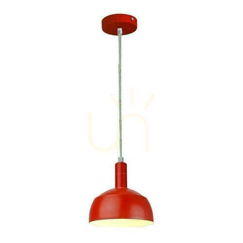 Check V-TAC E14 Aluminum Pendant Luminaire Red Shade VT-7100-R 5 Year Warranty
