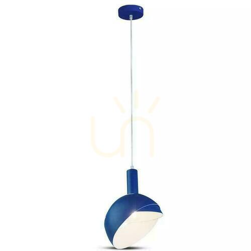 Check V-TAC E14 Aluminum Pendant Luminaire Blue Shade VT-7100-BL 5 Year Warranty
