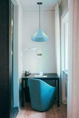 Check V-TAC Pendant Luminaire Pastel Blue Prism Series 310x180mm VT-7310-B 5 Year Warranty