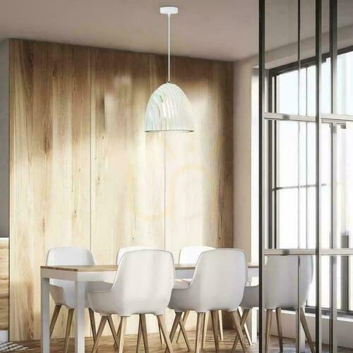 Check V-TAC Series Pendant Luminaire Prism White D250x270mm VT-7255-W 5 Year Warranty