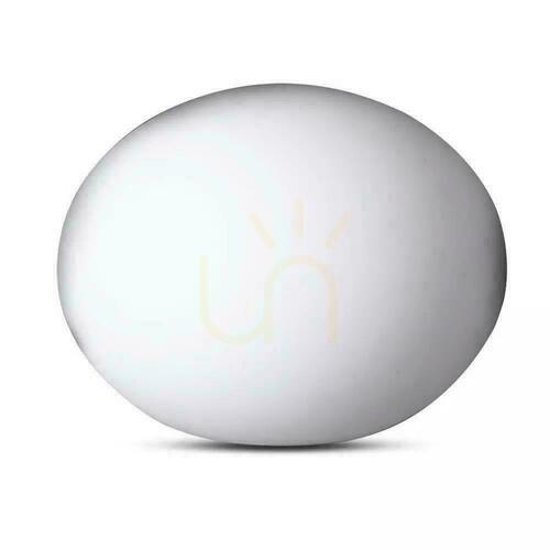 Check V-TAC LED Garden Luminaire Oval Stone 20cm Charging Pilot IP67 VT-7801 RGBW 18lm