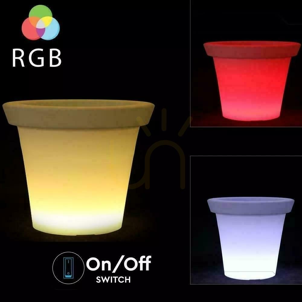 Preview V-TAC LED Garden Luminaire Container Pot 36cm Charging Remote Control VT-7808 RGBW 54lm. V-TAC LED Garden Luminaire Container Pot 36cm Charging Remote Control VT-7808 RGBW 54lm.