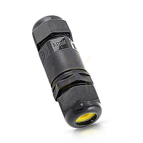 Check Hermetic Coupler 2x3Pin Black 0.5-1.5mm2 Cable Diameter 5-9mm IP68 V-TAC VT-868