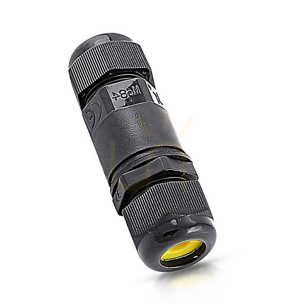 Hermetic Coupler 2x3Pin Black 0.5-1.5mm2 Cable Diameter 5-9mm IP68 V-TAC VT-868