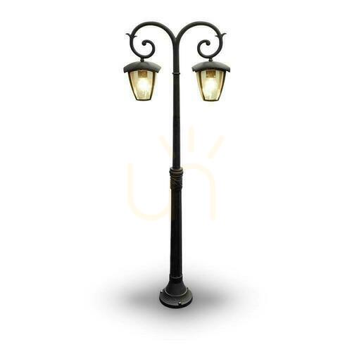 Check Garden Lantern V-TAC 2XE27 1410mm IP44 Black VT-738