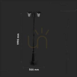 Garden Lantern V-TAC 2XE27 1990mm IP44 Black VT-739 1 Garden Lantern V-TAC 2XE27 1990mm IP44 Black VT-739 small 1