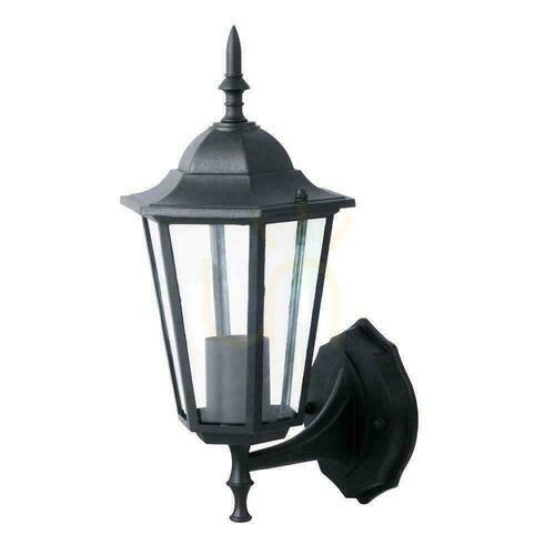 Check Garden Lantern Wall Lamp V-TAC E27 Black Mat VT-749