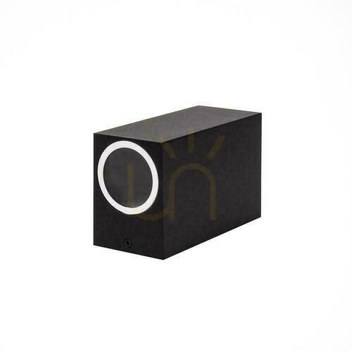 Check Wall lamp V-TAC GU10 Aluminum Square Black Top Bottom IP44 VT-7652