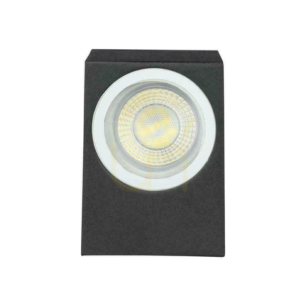 Show Wall lamp V-TAC GU10 Aluminum Square Black Top Bottom IP44 VT-7652 Wall lamp V-TAC GU10 Aluminum Square Black Top Bottom IP44 VT-7652
