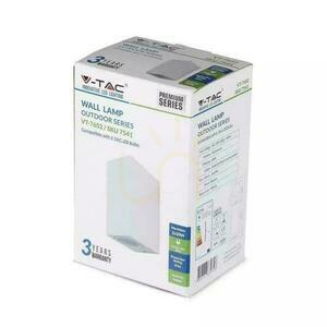 Wall lamp V-TAC Square White Top Bottom IP44 VT-7652 3 Years Warranty small 4