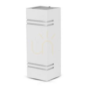 Outdoor Wall Light V-TAC VT-7662 2xGU10 Up/Down IP44 Square Stainless Steel White 25 cm small 2