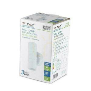 Garden wall lamp V-TAC GU10 White MAT IP44 Top Bottom VT-7622 small 1