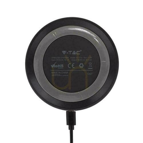 Check V-TAC VT-1210 wireless induction charger 10 W, round, black