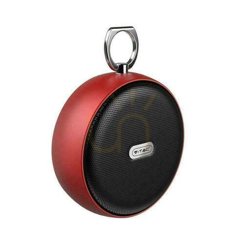 Check Portable Bluetooth Micro USB Speaker High Quality 800mAh Cable Red V-TAC VT-6211