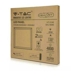 V-TAC VT-5140 Wi-Fi LED Panel 40 W 595 × 595 mm CCT 2700–6400 K small 4