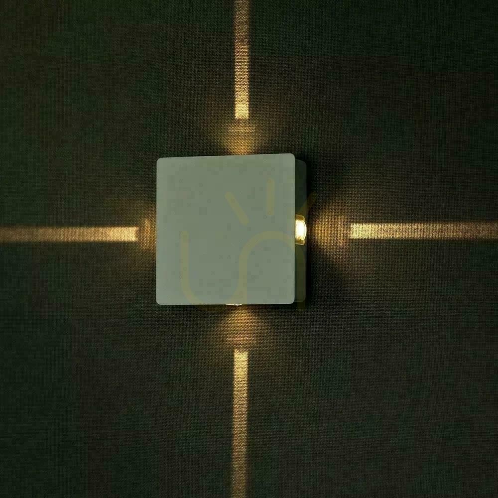 Preview V-TAC 4W LED wall luminaire IP65 White Square VT-704 4000K 440lm V-TAC 4W LED wall luminaire IP65 White Square VT-704 4000K 440lm