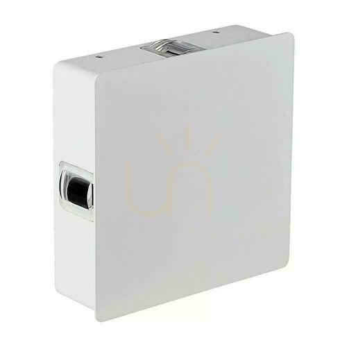 Check V-TAC 4W LED wall luminaire IP65 White Square VT-704 4000K 440lm