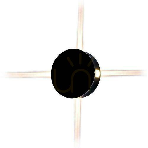 Check V-TAC 4W LED Wall Luminaire IP65 Black Round VT-706 4000K 440lm