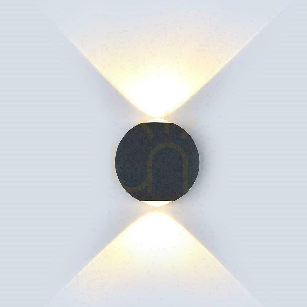 Display Wall lamp V-TAC 6W LED Black Round IP65 VT-836 3000K 660lm. Wall lamp V-TAC 6W LED Black Round IP65 VT-836 3000K 660lm.