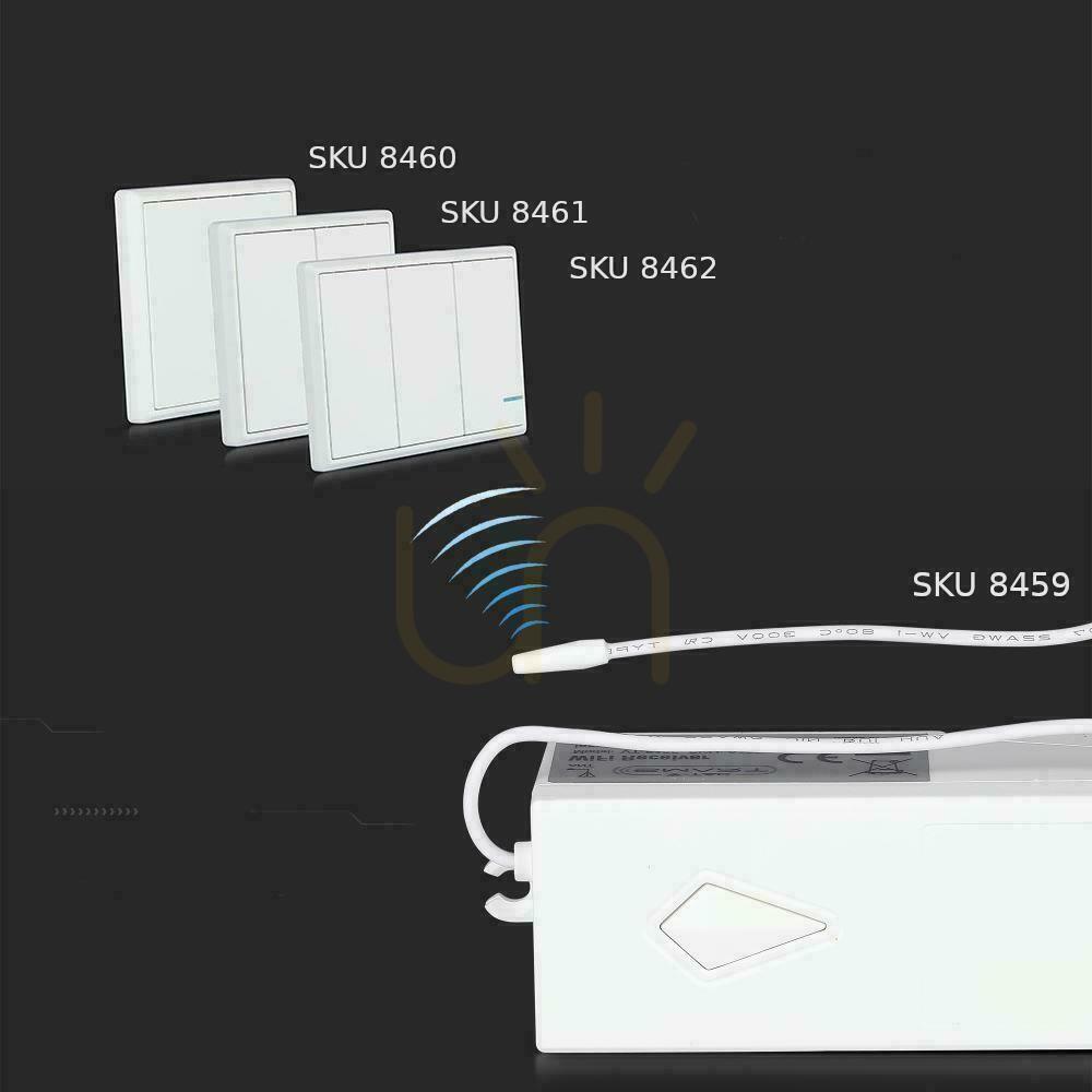 Preview Wireless Triple IP54 Switch for SKU 8458, 8459 V-TAC VT-5133 Wireless Triple IP54 Switch for SKU 8458, 8459 V-TAC VT-5133