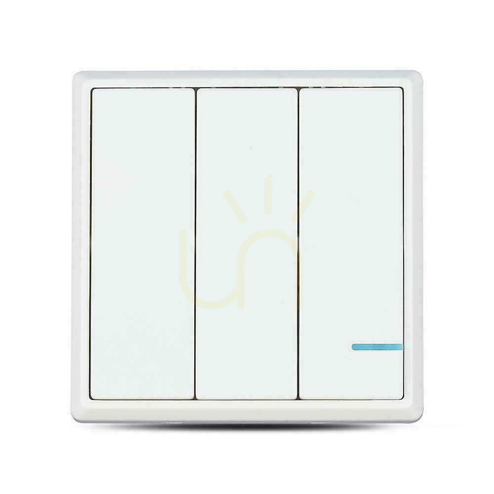 Wireless Triple IP54 Switch for SKU 8458, 8459 V-TAC VT-5133