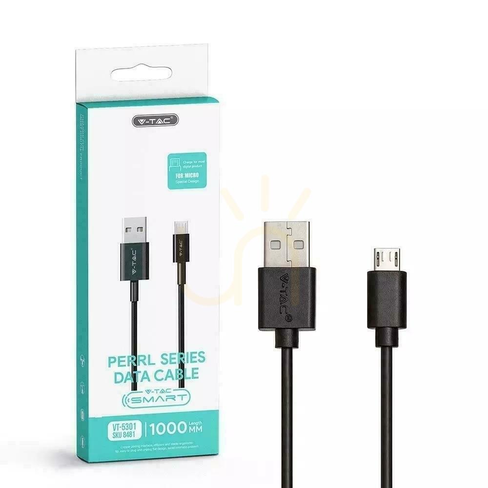 Preview V-TAC Micro USB Cable 1M Black Pearl Series VT-5301 V-TAC Micro USB Cable 1M Black Pearl Series VT-5301