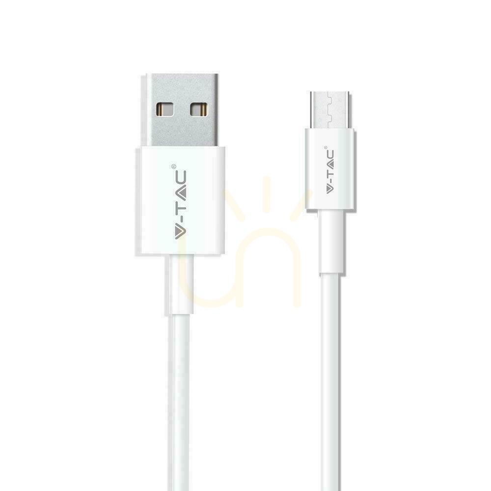 V-TAC USB Cable Type C 1M White Silver Series VT-5322