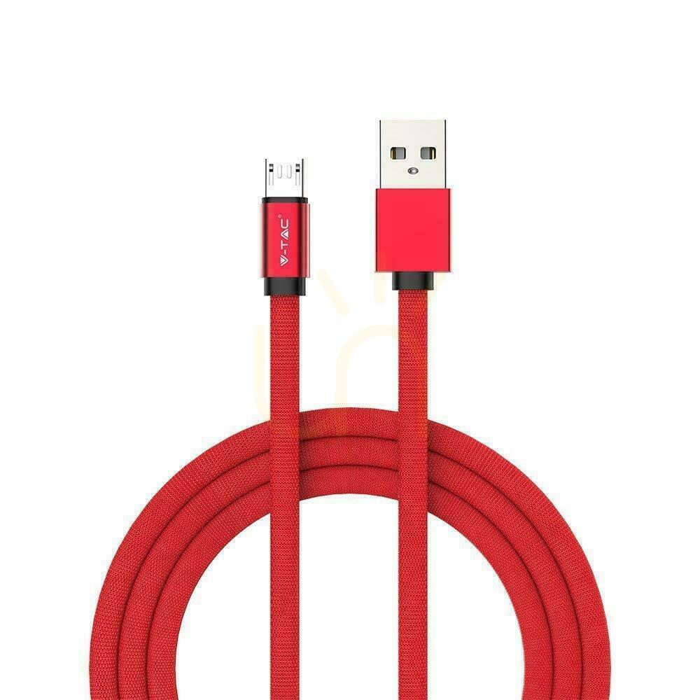 V-TAC Micro USB Cable 1M Red Ruby Series VT-5341
