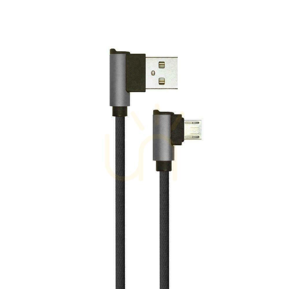 Micro USB Cable V-TAC 1M Black Angle Plug Diamond Series VT-5361