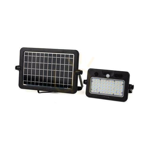 Check V-TAC 10W USB Solar LED Projector Black IP65 VT-788-10 4000K 1100lm