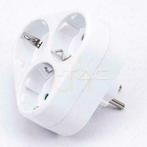 Check Splitter 3x Triangle 10/16A 250V V-TAC White VT-1009