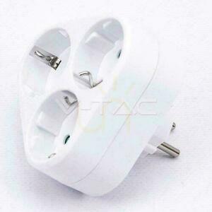 Splitter 3x Triangle 10/16A 250V V-TAC White VT-1009 1 Splitter 3x Triangle 10/16A 250V V-TAC White VT-1009 small 1