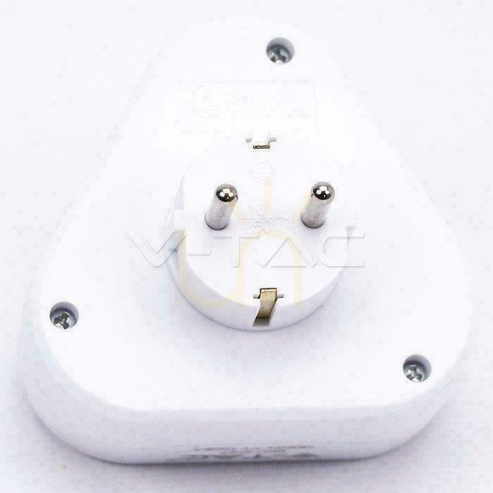 Preview Splitter 3x Triangle 10/16A 250V V-TAC White VT-1009 Splitter 3x Triangle 10/16A 250V V-TAC White VT-1009