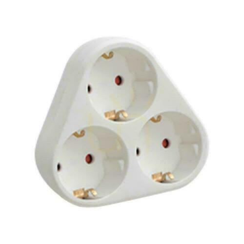 Check Splitter 3x Triangle 10/16A 250V V-TAC White VT-1009
