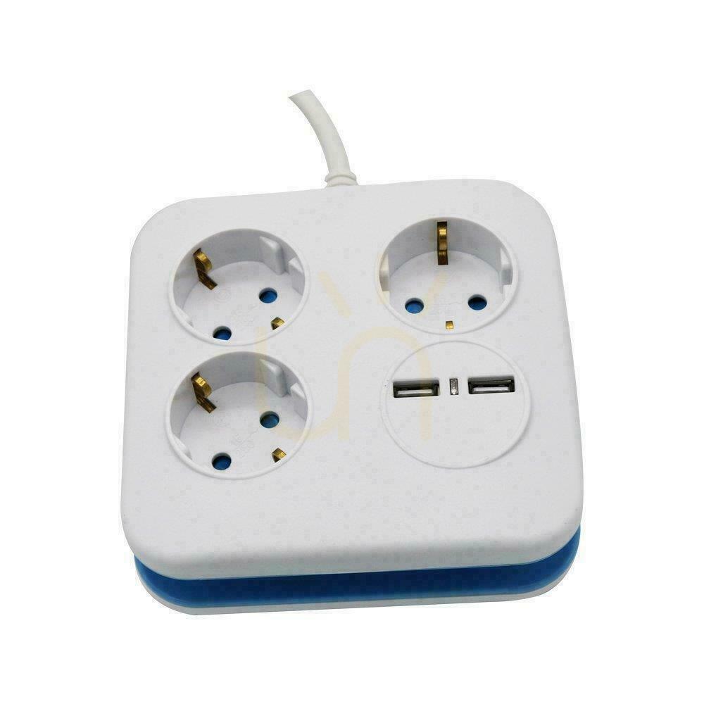 Extender Square 3 Buchsen 2 Ports USB 1.55MM 1.4M V-TAC VT-1153-2