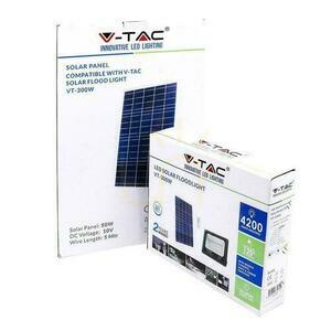 V-TAC 50W Solar LED Projector Black IP65, Remote Control, Timer VT-300W 6000K 4200lm small 1
