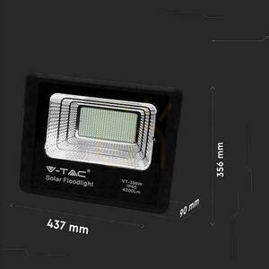 V-TAC 50W Solar LED Projector Black IP65, Remote Control, Timer VT-300W 6000K 4200lm small 4