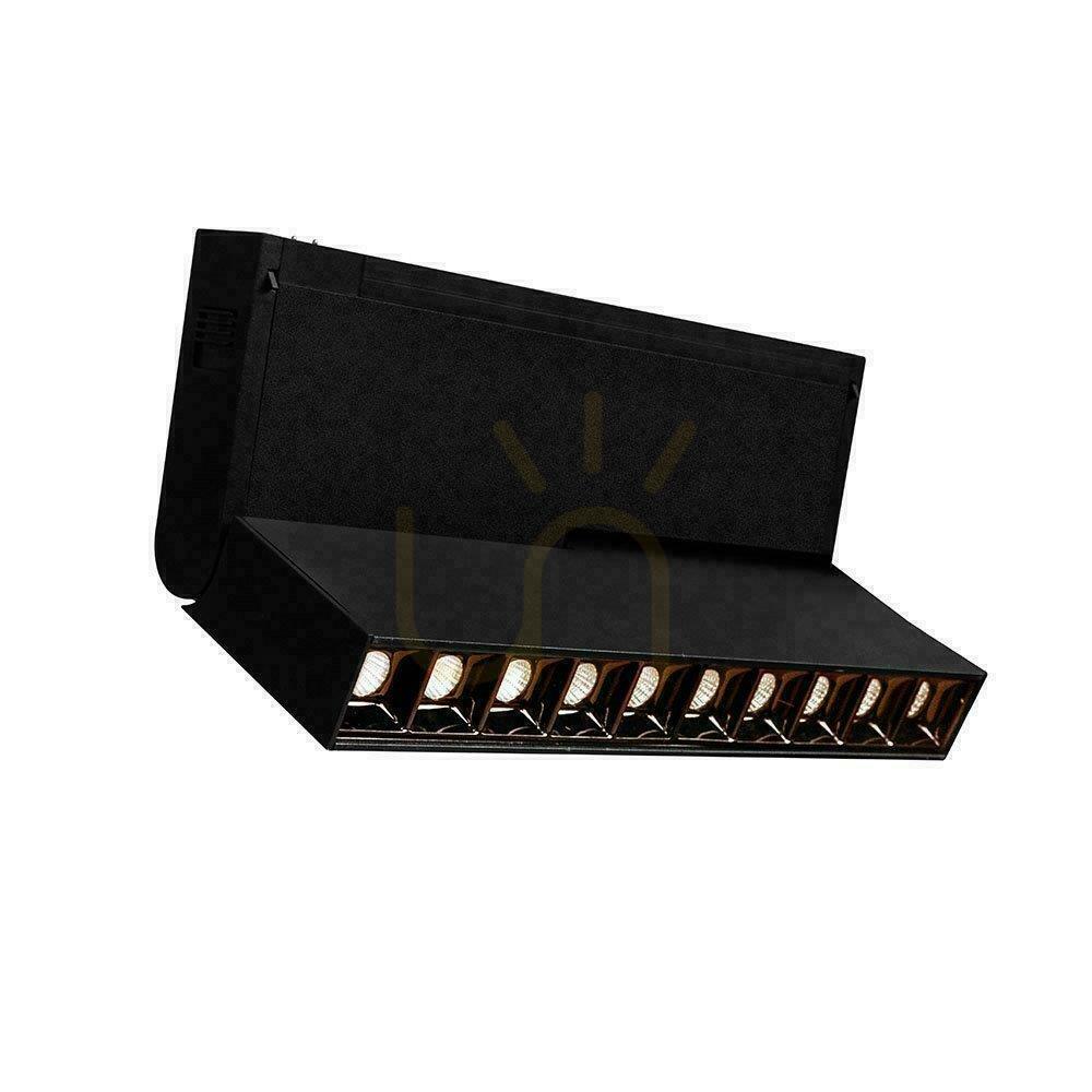 Magnetic 24V V-TAC 20W LED bus luminaire Black CRI90+ UGR19 VT-4220 3000K 1200lm 3 Years Warranty