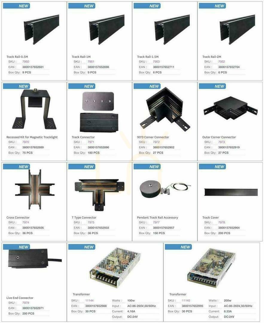 View 24V V-TAC Magnetic Rail System Cap. 24V V-TAC Magnetic Rail System Cap.