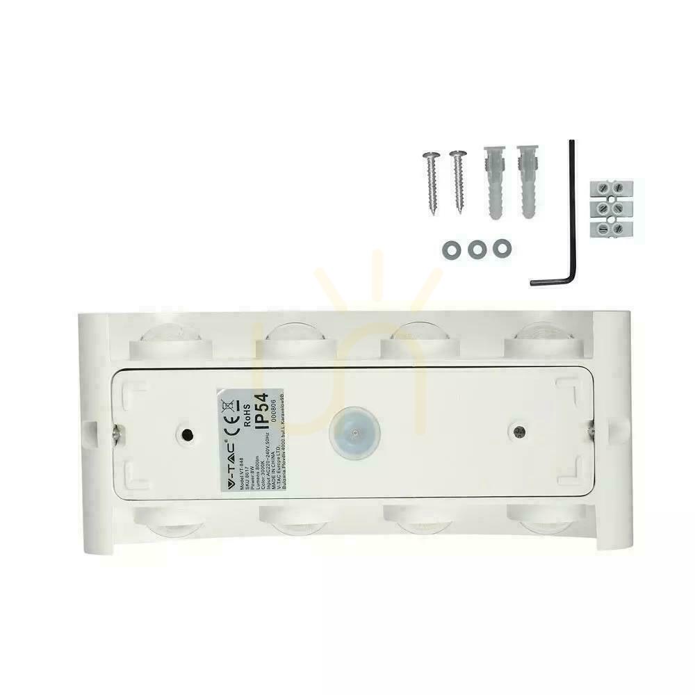 Display Wall Mounted Top Down V-TAC 8W LED White IP54 VT-848 4000K 800lm Wall Mounted Top Down V-TAC 8W LED White IP54 VT-848 4000K 800lm