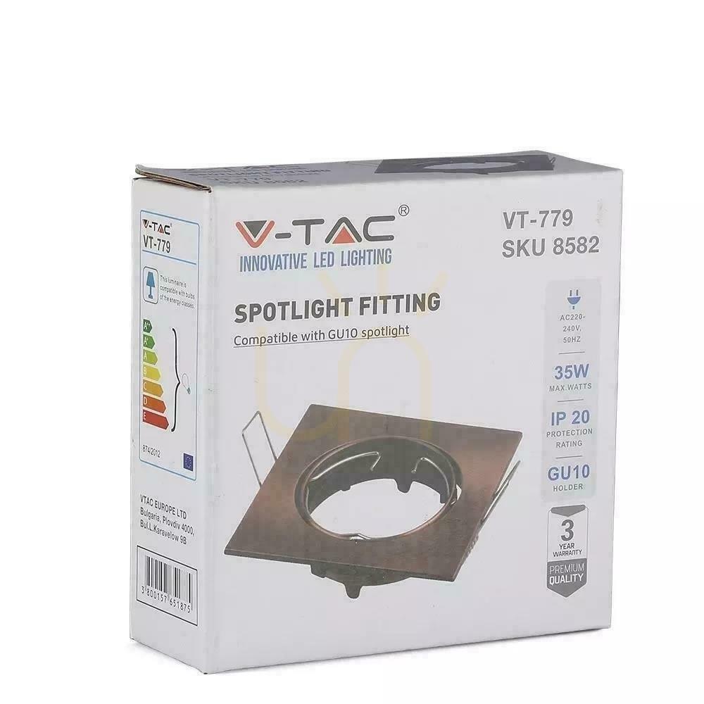 Preview Mesh V-TAC GU10 Square Movable Copper VT-779-SB 3 Years Warranty Mesh V-TAC GU10 Square Movable Copper VT-779-SB 3 Years Warranty