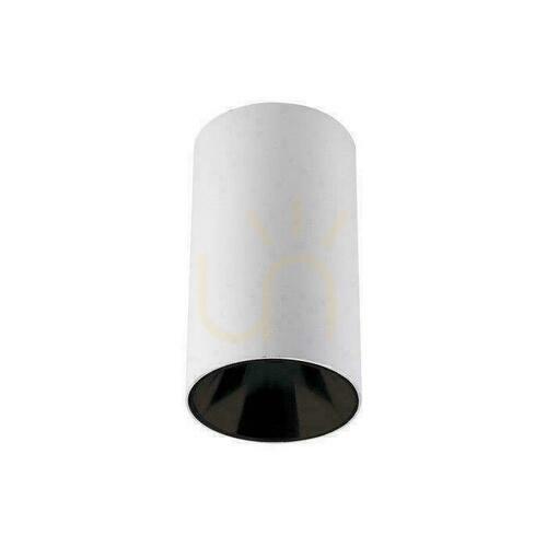 Check Ceiling Luminaire V-TAC GU10 Round Surface Mounted Tube White+Black 80x140mm VT-882-R 3 Years Warranty