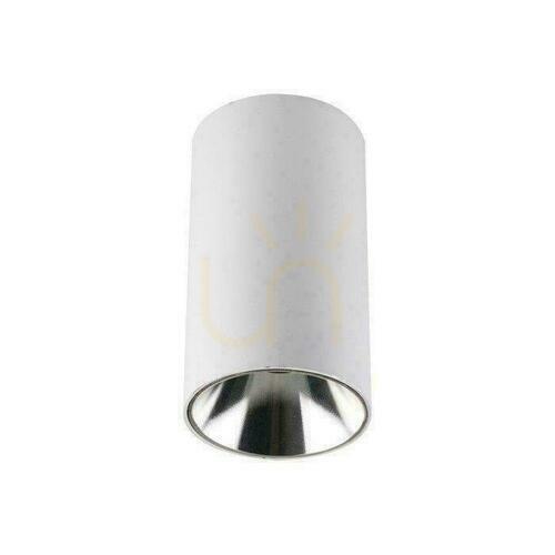 Check Ceiling Luminaire V-TAC GU10 Round Surface Mounted Tube White+Chrome 80x140mm VT-882-R 3 Years Warranty