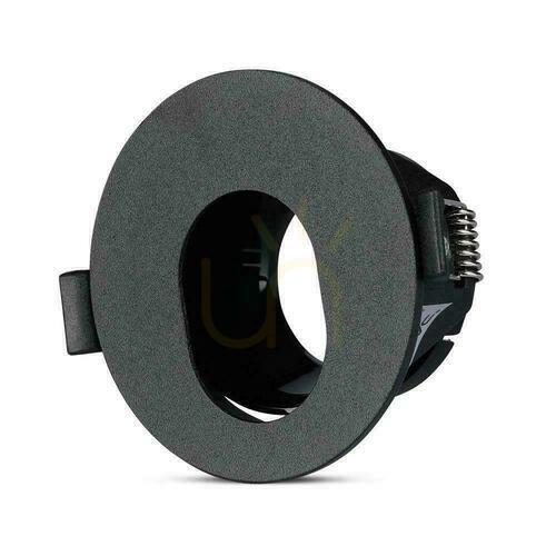 Check V-TAC VT-874 round black recessed fitting for GU10, 83 mm